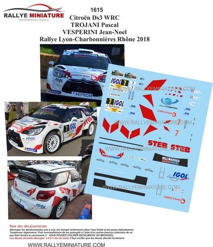 Decals ref 1615 citroen - decals, 1/43
