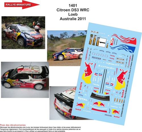 Decals ref 1401 citroen - 1/43,